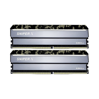 Комплект модулей памяти G.SKILL SniperX F4-3200C16D-16GSXKB DDR4 16GB (Kit 2x8GB) 3200MHz Комплект модулей памяти, G.SKILL, SniperX F4-3200C16D-16GSXKB (Kit 2x8GB), DDR4, 16GB, DIMM <PC4-25600/3200MHz>, Черный