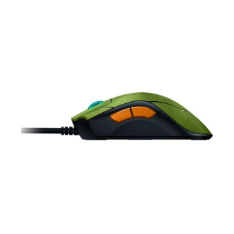 Компьютерная мышь Razer DeathAdder V2 - HALO Infinite Edition Компьютерная мышь, Razer ,DeathAdder V2, RZ01-03210300-R3M1. Игровая, Оптическая, до 20 000dpi, 8 кнопок, Razer Chroma™ RGB подсветка с реальными 16,8 млн настраиваемыми цветами, Проводная, USB, 82 г Зеленая