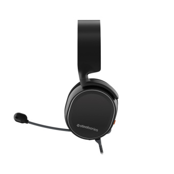 Гарнитура Steelseries Arctis 3 Console (PS5) Гарнитура, Steelseries, Arctis 3 Console (PS5), 61501, Микрофон выдвижной гибкий, Пульт управления, Динамики 50 мм, 30 мВт, 3.5 Mini Jack + адаптер 2*3.5 Mini Jack для аудио и микрофона, Чёрный