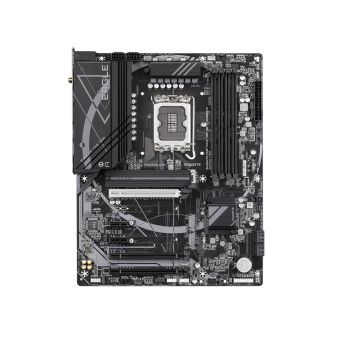 Материнская плата Gigabyte Z790 EAGLE AX Материнская плата, Gigabyte, Z790 EAGLE AX (4719331860998), LGA1700, iZ790, 4xDDR5 7600(OC)/5600/5400/5200/4800/4400, 4xSATA3, 3xM.2 (2*PCI-E 4.0x4/x2, 1*PCI-E 4.0x4/x2 и SATA), Raid, 1хDP, 1xHDMI, 2xPCI-Ex16, 2xPCI-Ex1, WiFi, ATX