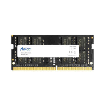 Модуль памяти для ноутбука Netac NTBSD4N32SP-16 DDR4 16GB <PC4-25600/3200MHz> Модуль памяти для ноутбука Netac Basic, NTBSD4N32SP-16, DDR4 SO-DIMM, 16Gb, 3200Mhz, C22