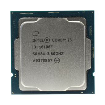 Процессор (CPU) Intel Core i3 Processor 10100F 1200 Процессор, Intel, i3-10100F LGA1200, оем, 6M, 3.60 GHz, 4/8 Core Comet Lake, 65 Вт, без встроенного видео