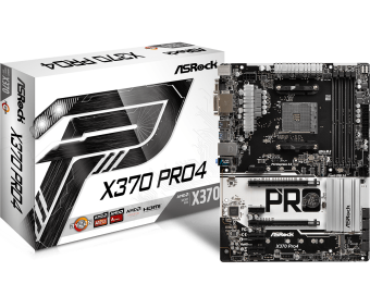 Материнская плата ASRock X370 PRO4 AM4 4xDDR4 6xSATA3 1xUM.2 1xM.2 D-Sub+DVI+HDMI ATX Материнская плата ASRock X370 PRO4 Socket AM4, X370, 4xDDR4 (3200+), 4xSATA3 RAID, 2xSATA3, 1xUltraM.2, 1xM.2, 6xPCI-E3.0x16, 2xPCI-E2.0x1 Supports AMD Quad CrossFireX™ and CrossFireX™, 1xD-Sub, 1xDVI, 1xHDMI, 2xUSB2.0, 6xUSB3.1, 1xPS/