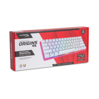 Клавиатура HyperX Alloy Origins 60 Pink 572Y6AA#ACB Клавиатура, HyperX, 572Y6AA#ACB, Alloy Origins 60 Pink, Игровая, Механическая, HyperX Red switch, USB, Подсветка RGB, Размер: 296*106*37 мм., Анг/Рус, Белый-Розовый