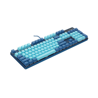 Клавиатура Rapoo V500PRO Cyan Blue Клавиатура, Rapoo, V500PRO, Игровая, USB, Кол-во стандартных клавиш 104, Длина кабеля 1,8 метра, Анг/Рус, Голубой