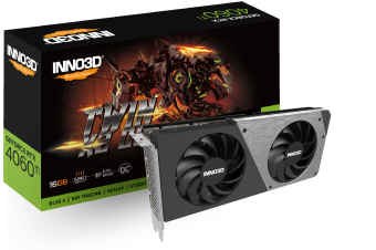 Видеокарта Inno3D GeForce RTX4060Ti 16GB TWIN X2, 16G GDDR6 HDMI 3xDP N406T2-16D6-178055N Видеокарта Inno3D GeForce RTX4060Ti 16GB TWIN X2, 16G GDDR6 HDMI 3xDP N406T2-16D6-178055N