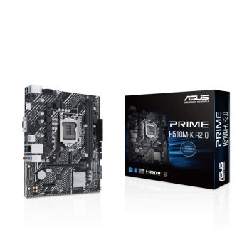 Материнская плата ASUS PRIME H510M-K R2.0 LGA1200 2xDDR4 4xSATA3 1xM.2 D-Sub HDMI mATX Материнская плата ASUS PRIME H510M-K R2.0 LGA1200 2xDDR4 4xSATA3 1xM.2 D-Sub HDMI mATX