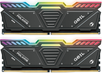 Оперативная память 32GB Kit (2x16GB)GEIL Polaris RGB 6800Mhz DDR5 PC5-54400 GOSG532GB6800C36ADC Gray Оперативная память с RGB подсветкой 32GB Kit (2x16GB) GEIL POLARIS RGB 6800Mhz DDR5 PC5-54400 36-44-44-86 1.35V GOSG532GB6800C36ADC Titanium Gray