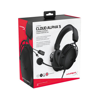 Гарнитура HyperX Cloud Alpha S Black 4P5L2AA Гарнитура, HyperX, 4P5L2AA, HX-HSCAS-BK/WW, Cloud Alpha S Black, Микрофон съёмный гибкий, Динамики 50 мм, 13-27000гц, 3.5 Mini Jack, Чёрный