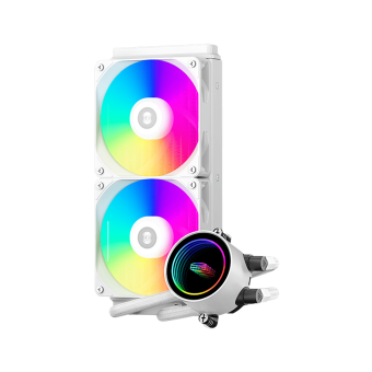 Водяное охлаждение для CPU PCCooler DA240 ARGB WH TDP 260W LGA Intel/AMD White DA240 ARGB WH Водяное охлаждение для CPU PCCooler DA240 ARGB WH TDP 260W, 2x120mm ARGB Fans, 4-pin PWM, LGA Intel 115X/1200/1700/20XX, AMD AM4/AM5 White DA240 ARGB WH