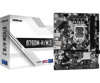 Материнская плата ASRock B760M-H/M.2 LGA1700 2xDDR5 4xSATA RAID 2xM.2 HDMI DP mATX Материнская плата ASRock B760M-H/M.2 LGA1700 2xDDR5 4xSATA RAID 2xM.2 HDMI DP mATX