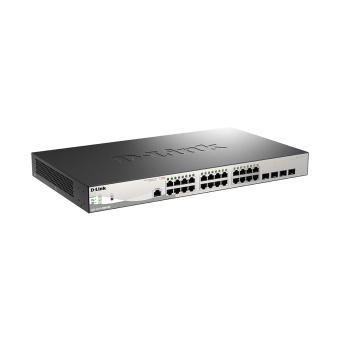 Коммутатор D-Link DGS-1210-28MP/ME/B2A Коммутатор, D-Link, DGS-1210-28MP/ME/B2A, Управляемый L2, 24 порта 10/100/1000Base-T, 4 порта 1000Base-X SFP (24 порта PoE 802.3af/at, PoE-бюджет 370 Вт)