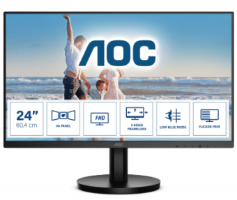 Монитор 23,8" AOC 24B3HM/01 VA 1920x1080 75Hz 4ms 250 cd/m2 3000:1 1xHDMI 1xD-SUB 178/178 Черный Монитор 23,8" AOC 24B3HM/01 VA 1920x1080 75Hz 4ms 250 cd/m2 3000:1 1xHDMI 1xD-SUB 178/178 Черный