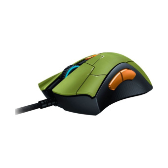 Компьютерная мышь Razer DeathAdder V2 - HALO Infinite Edition Компьютерная мышь, Razer ,DeathAdder V2, RZ01-03210300-R3M1. Игровая, Оптическая, до 20 000dpi, 8 кнопок, Razer Chroma™ RGB подсветка с реальными 16,8 млн настраиваемыми цветами, Проводная, USB, 82 г Зеленая