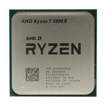 Процессор (CPU) AMD Ryzen 7 5800X 105W AM4 Процессор, AMD, AM4 Ryzen 7 5800X, oem, 4M L2 + 32M L3, 3.8 GHz, 8/16 Core, 105 Вт, без встроенного видео