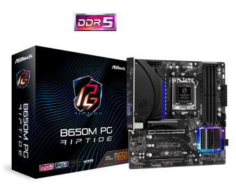 Материнская плата ASRock B650M PG RIPTIDE AM5 4xDDR5 4xSATA3 2xM.2 HDMI DP mATX Материнская плата ASRock B650M PG RIPTIDE AM5 4xDDR5 4xSATA3 2xM.2 HDMI DP mATX