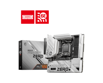 Материнская плата MSI B650M PROJECT ZERO AM5 B650 4xDDR5 4xSATA3 RAID 2xM.2 HDMI DP mATX Материнская плата MSI B650M PROJECT ZERO AM5 B650 4xDDR5 4xSATA3 RAID 2xM.2 HDMI DP mATX